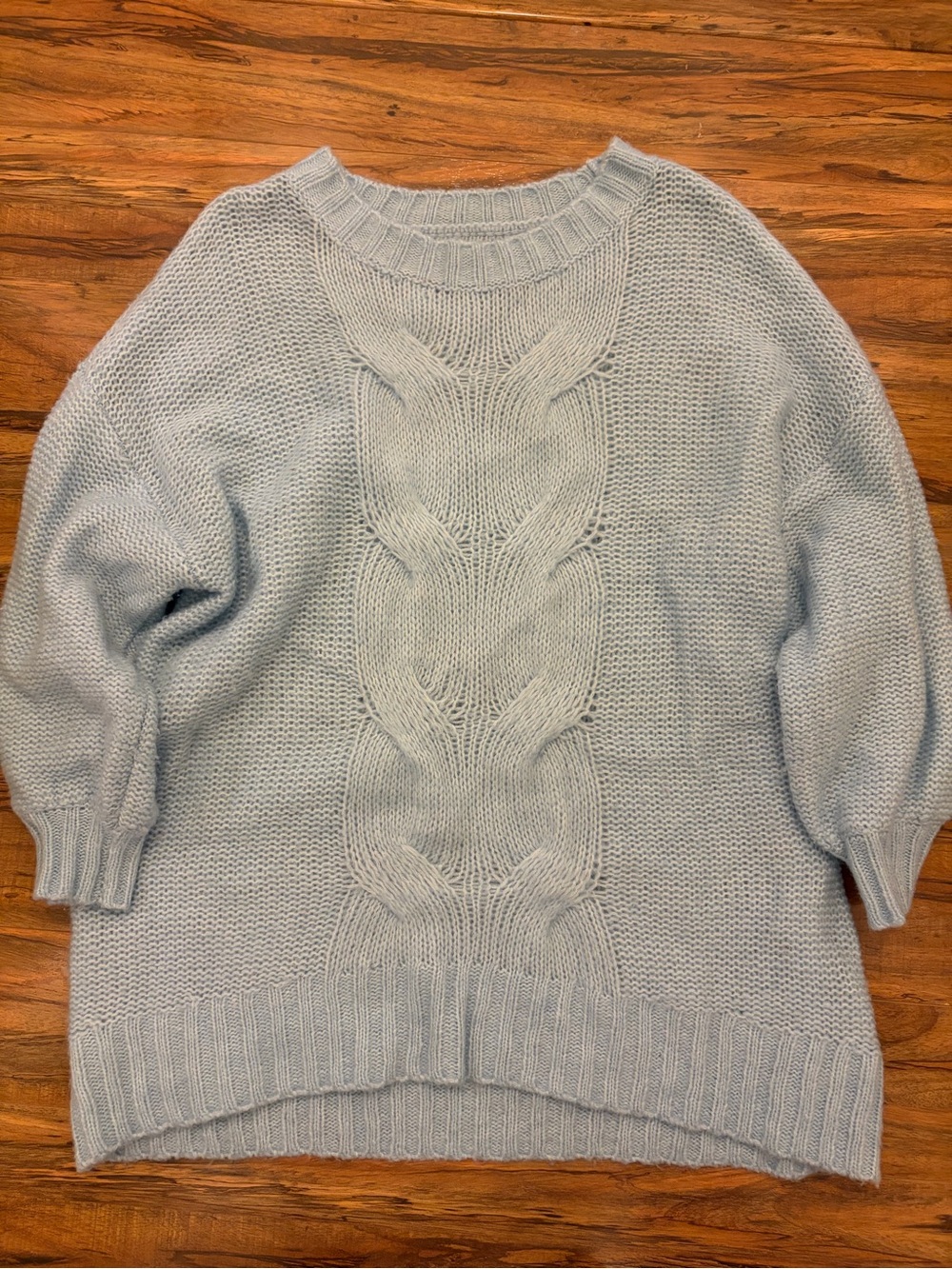 aerie Cable-Knit Sweater in Pale Blue